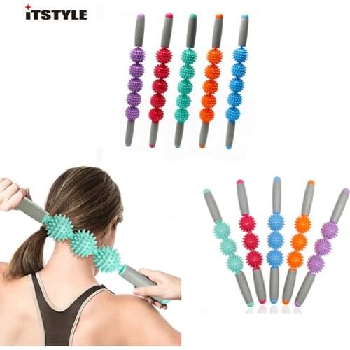 Muscle Roller Massage Stick Yoga Crossfit Fitness Muscle Trigger Point Yoga roller Leg Body Arm Back shoulder Muscle roller