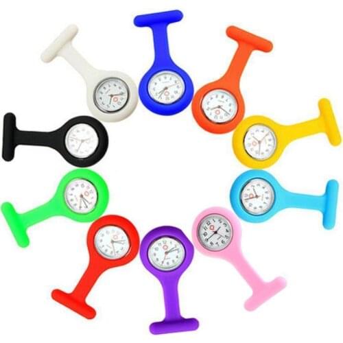 Silicone Nurse Watch Brooch Fob Pocket Tunic Quartz Movement Watch Watches Nurse Pocket Watch Gift Quartz Watch Decor 2021