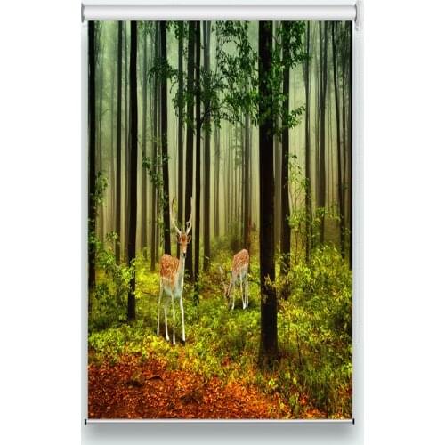 Printing Blackout Roller Blinds Forest Photo Blinds For Living Room Bedroom Or Hotel Office Home Window Curtains Custom size