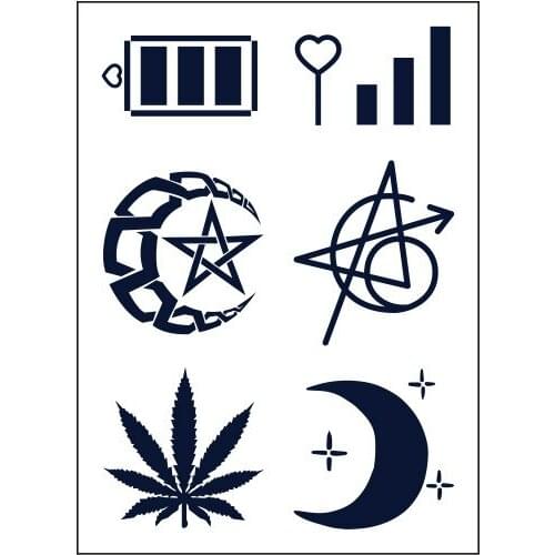 Juice Tattoo Sticker Moon Star Leaf Battery Semi-permanent Waterproof Temporary Fake Tatoo for Man Lady New Style 7-15 Days