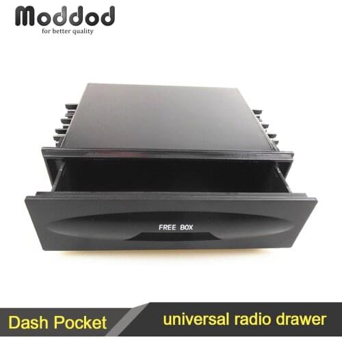 One Din Car Universal Radio CD Refitting Pocket Stereo Dash Installation Mounting Trim Fascia Kit Drawer