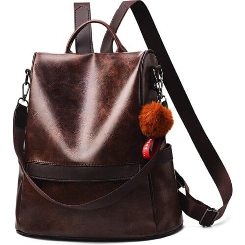 Women Backpack High Quality PU Women Bag Leather School Bags For Teenagers Girls Fashion Korean Style Large capacity Luxury