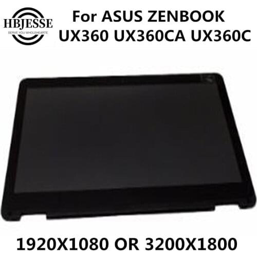 13.3"inch FHD OR QHD IPS LCD Display Screen for ASUS ZENBOOK UX360 UX360CA UX360C LCD screen + touch screen + frame assembly