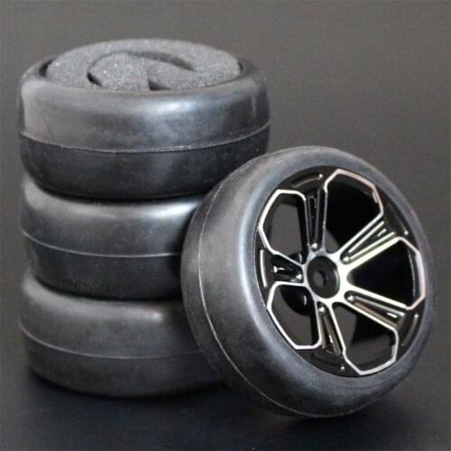 1Set 4Pcs HSP HPI Racing Tires Tyre Metal Wheel Rim 4Pcs For RC 1/10 On-Road Car HSP 94123/94103/94122 D4/D3 FW06 305