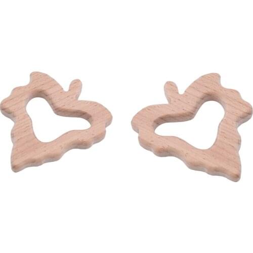 1pc Baby Jewelry Beech Wooden Maple shape DIY Teething Accessories Chewing Toy Baby Molar Toy