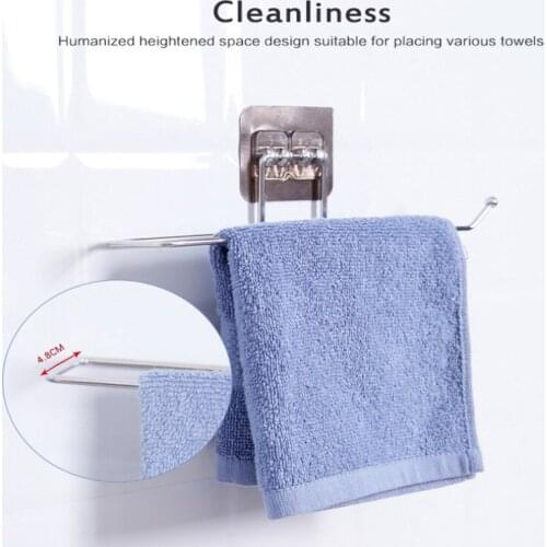 1Pcs Kitchen Self-adhesive Towel Holder Toilet Paper Holder Bathroom Accessories Cabinet Paper Roll Shelf Tissue Storage Hanger