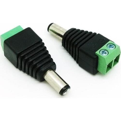 2.1x5.5mm CCTV camera DC Power Male Connector 50PCS