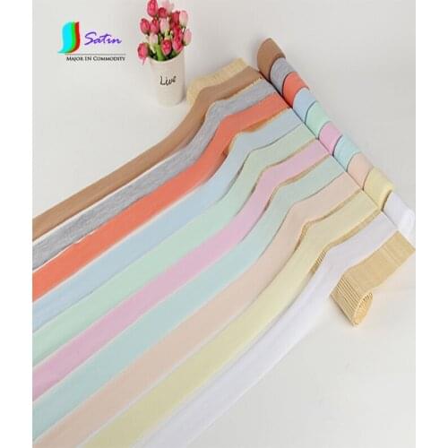 Colourful Cotton Knitting Elastic Cloth Wrapping Hemming Webbing Soft Baby Clothing Bordure Binding Fabrics Width 3.8cm S0271N