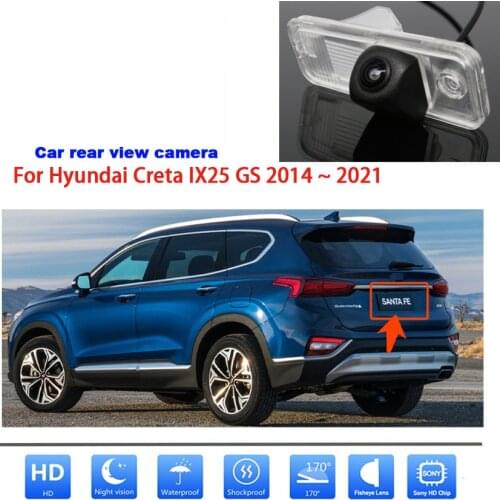 Fisheye Rear View Camera For Hyundai Creta IX25 GS 2014 2015 2016 2017 2018 2019 2020 2021 Car Parking Accessories HD CCD