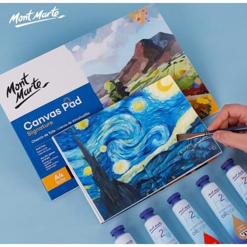 100% Cotton Professional Oil Painting Book 10 Sheets 280g/m2 Beginner oil painting practice canvas Acrylic paint canvas book