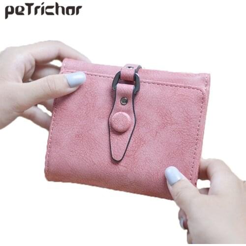 Leather Coin Pouch Womens Wallets Brand Hasp Solid Fashion Ladies Purse Mini Clutch Purses Girls Credit Holder