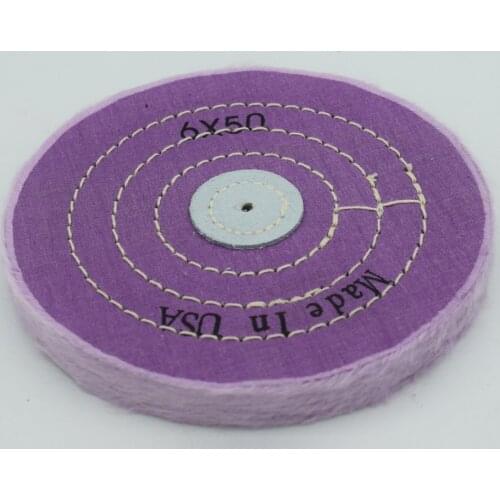 Jewelry Polishing Wheels Purple Cloth Buffer Wheel for Jewelry Polishing Buffing Tools 6"X50