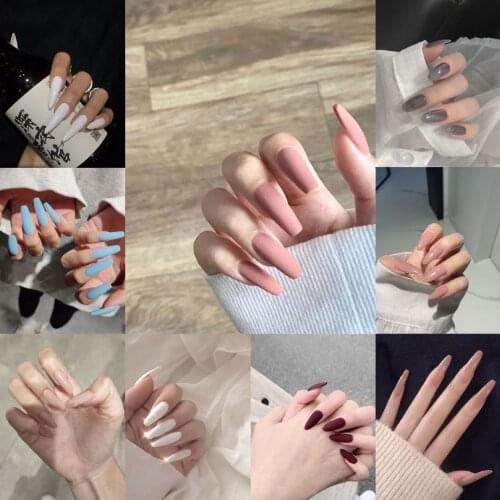Nail Piece Lengthening French Nail Piece 24 Pieces With Fake Nail Patch Nail Patch Can Be Worn Repeatedly Manicure Nail Stick