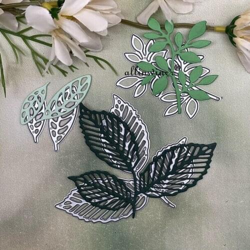 Three leaf branches Metal Cutting Dies Stencils Die Cut for DIY Scrapbooking Album Paper Card Embossing