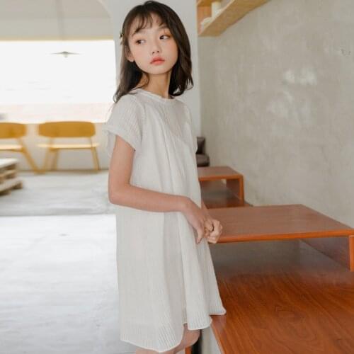 T Shirt Fashion Lace Summer Girls Short Dress White Tulle Boutique Outfits Princess Girl Dress Flower Robe Clothes BW50DR