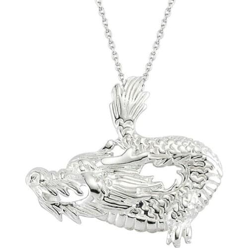 Silver Dragon Men 'S Necklace
