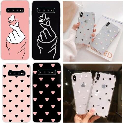 Soft Phone Cover For Samsung Galaxy S8 S9 Plus S10 E Lite Plus A5 A8 Plus 2018 Silicone Ultra Thin Flower Heart Love Case CAPA