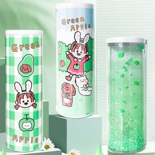 NBX Kids Glitter Pencil Case for Girls Boys Standing Pen Box Large Capacity Cartoon Stationery Cute Back To School Supplies