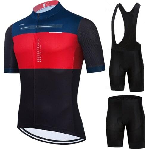 2021 New Bicycle Team Short Sleeve Cycling Jersey Set Men Summer Breathable Cycling Clothing MTB Road Bike Ropa De Ciclismo