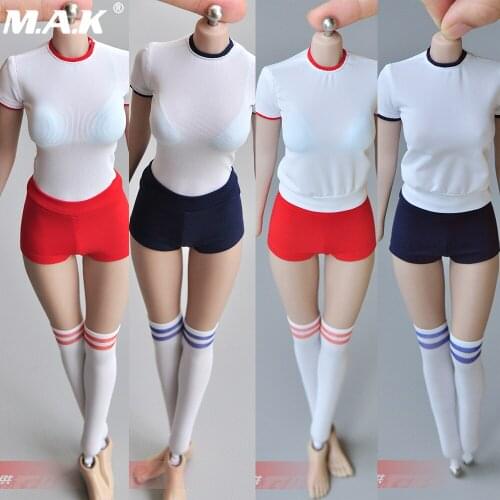 1/6 doll model accessories clothes 12 inch Japanese student sportswear short sleeve shorts in stock
