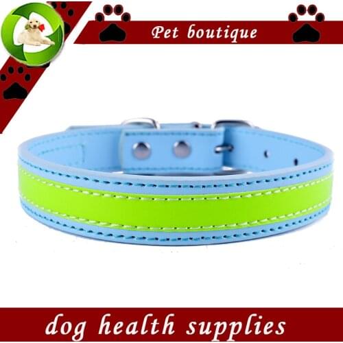 New Design Reflective Dog Collar Flashing Leather Collars For Dogs Safe Walking Small Pet Products Dog Supplies