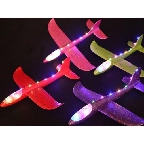 Led Luminous Hand Throws Aircraft Exploding Toy Epp Foam Hand Throws Aircraft Luminescence Aviation Model Foam Material