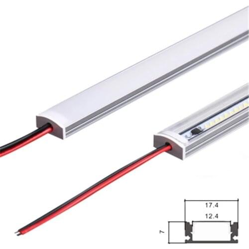 LED hard light DC12V 50CM 20 Inch LED Strip SMD5730 36LEDs U-shape Flat LED aluminum channel Rigid Strip For Indoor Lighting