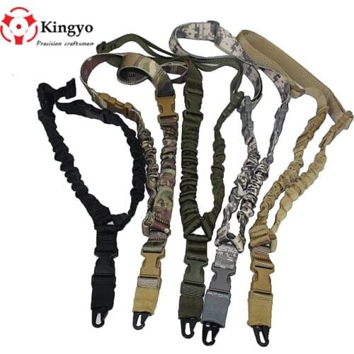 Tactical Gun Sling Adjustable 1 Single Point Bungee Rifle Sling Strap System Free Shipping
