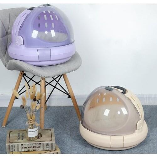 Cat Carrying Box Breathable Portable Pet Bag Little Cat Outdoor Travel Backpack Transparent Space Style Handbag Cat Bed Carrier