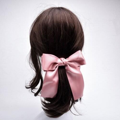 The New Handmade Bow Hair Clips For Women Long Ribbon Hair Bows Spring Clip Perfect Quality Wild Daily Decorative Hair Accessori