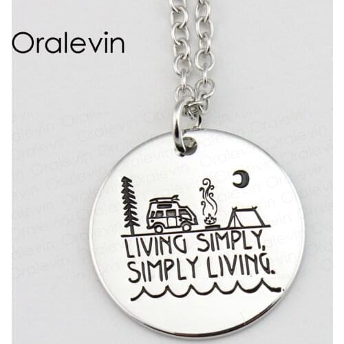 LIVING SIMPLY SIMPLY LIVING Pendant Charms Necklace Gift Jewelry 10Pcs/Lot #LN464