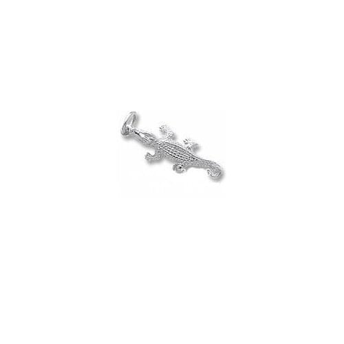 100 pcs shinning silver 3D alligator charm jewelry