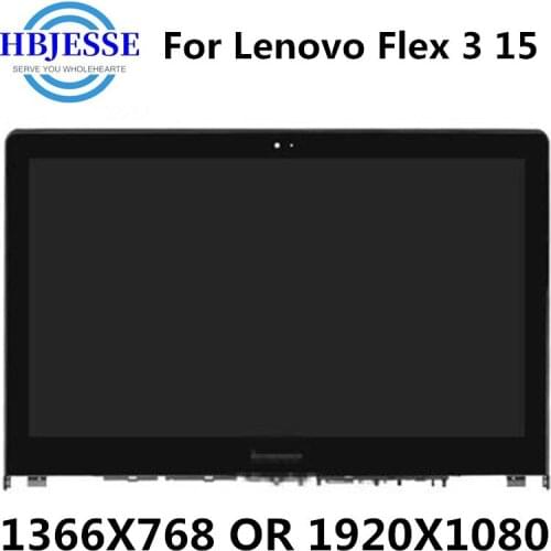 15.6 inch LCD Touch Screen Digitizer+Bezel Assembly For Lenovo Flex 3 15 3-1570 3-1580 N156BGE-EA2 LP156WF4 SPL1