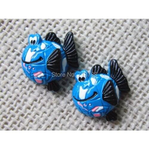 15pcs/lot flat back resin resin fish ,DIY resin craft accessories fashion resin cabochons