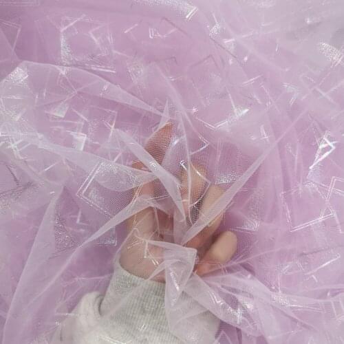 150*100cm Multicolor Sequins Square Plaid Lace Sequin Fabric Wedding Dress Diy nail art photo background for take picture Decor