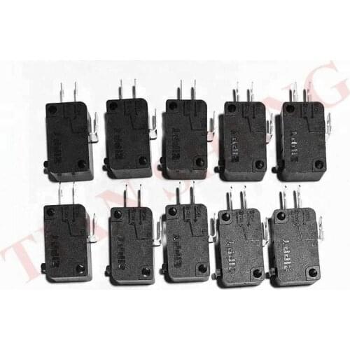 20Pcs Black Microswitch for Push Button three Terminals Black Switch for Button Arcade Game Machine Parts Cabinet Accessories