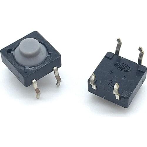 20pcs/lot 8x8x5MM ALPS 4PIN Conductive Silicone Soundless Tactile Tact Push Button Micro Switch Self-Reset Momentary Switch