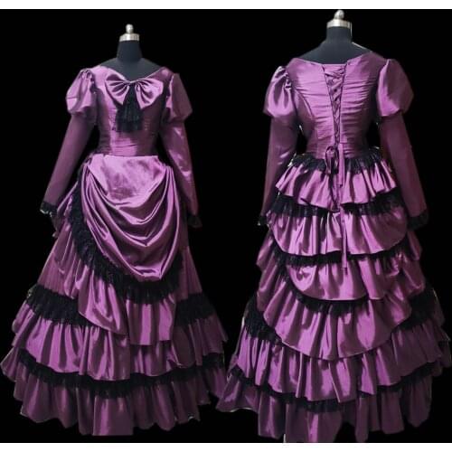 2019 New purple Male Halloween Cosplay dress Colonial Georgian Renaissance Gothic Historical dress D-308