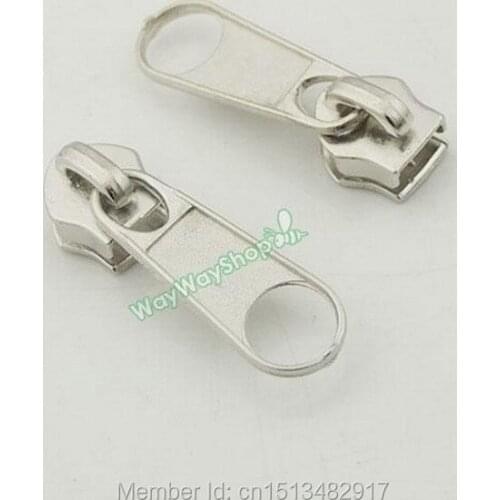 25 PCS Slider Pull #5 Molded ZP22 Zipper Puller for Repair Replace Kit Stop Nickle