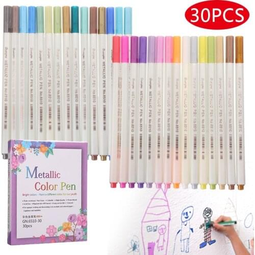 30 Colors New Acrylic Pens Metal Paint Marker Pens Waterproof Marker Pens Set For DIY Clothes Pottery Painting
