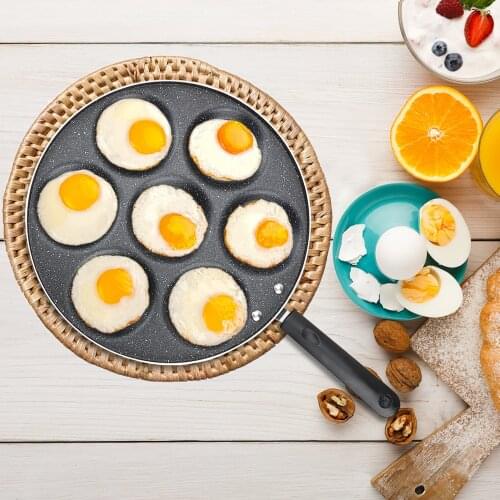 4/5/7-hole Frying Pot Non-stick Egg Pancake Steak Pan Creative Thickened Omelet Pan Cooking Egg Ham Pans Breakfast Maker