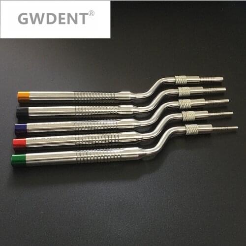 5 Piece Dental Implant Osteotome Instruments Dental tooth extraction tool maxillary Sinus Lift Bended straight ( Concave Tips)