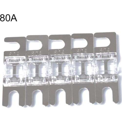 5PCS/Pack Vehicle Fuse Colorful Safety Wire Fuse Wire For Automobile 30A / 40A / 60A / 80A / 100A Nickel Plated Mini ANL Fuses