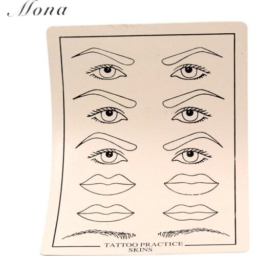 5pcs high quality Permanent Makeup Eyebrow lips tattoo practice skin Training Skin Set For Beginners for sale free shipping