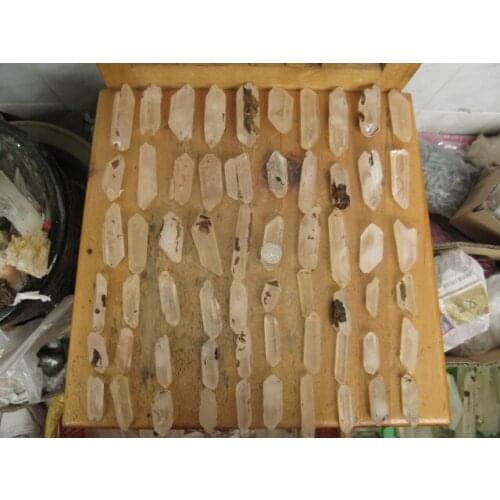 60 NATURAL UNCUT QUARTZ CRYSTAL POINT ORIGINAL ROUGH GEM