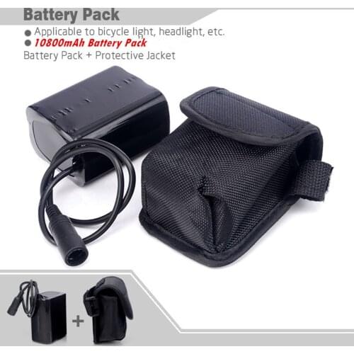 10800mAh Battery Pack High-Capacity Bicycle Light Battery Pack 8.4V Rechargeable Power Bank Headlight Bicycle Light Power W/bag
