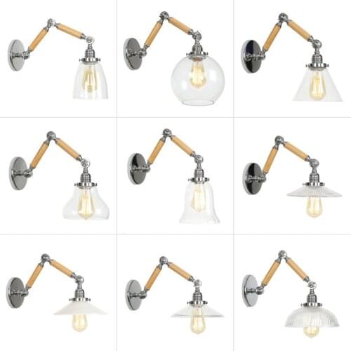 American industrial style retro coffee restaurant bedroom lamp art wall lamp stick lamp arm iron wall lamp