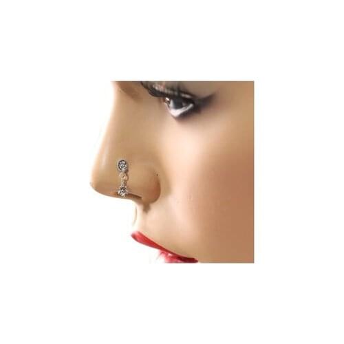1 Piece Silver Nose Ring Unisex Piercing Jewelry Women Lips Ring Body Clip Hoop