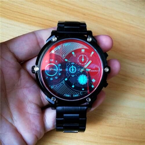 Brand Fashion Creative Men Watches Large Dial Moon Phase Quartz Waterproof Chronograph Sport Date Wristwatch Relogio Masculino