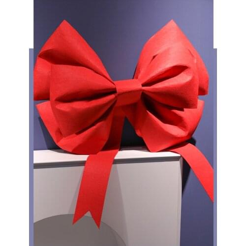 DIY Decorative Big Bow Handmade Shop Door Christmas Photo Props 4S Shop Car Wedding Party Festivity Occasion Decor Big Bow